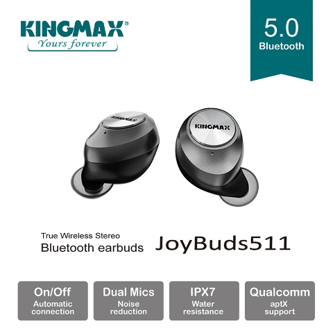 KINGMAX TWS Bluetooth earbuds JoyBuds511 with CVC noise cancellation technology